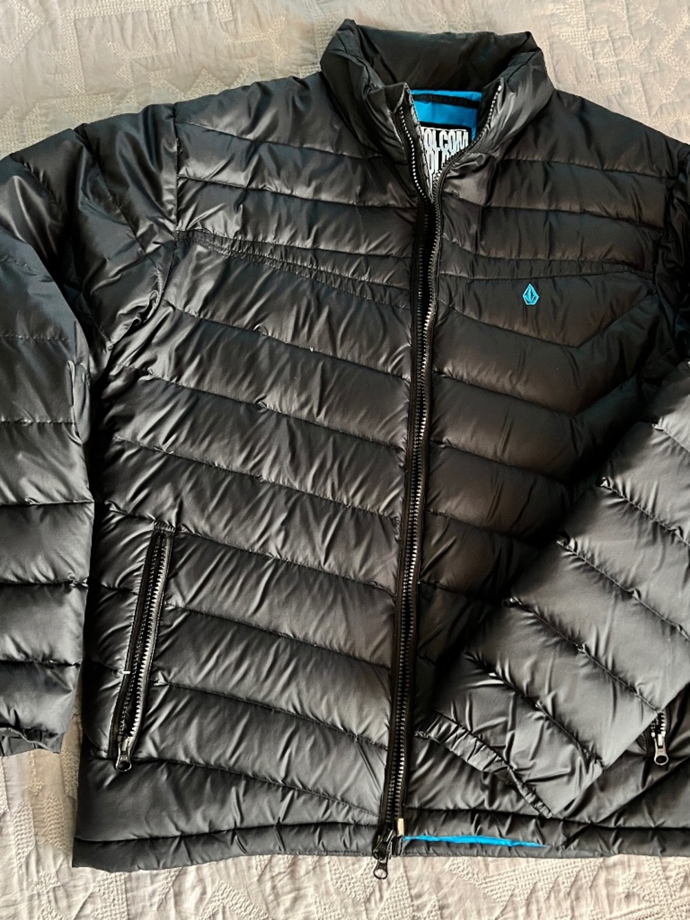 Volcom Men's Black and Grey Jacket